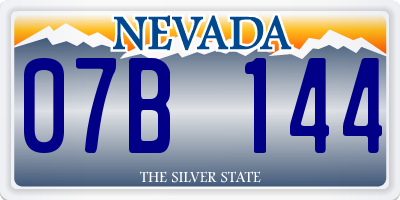 NV license plate 07B144