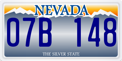 NV license plate 07B148