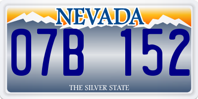 NV license plate 07B152