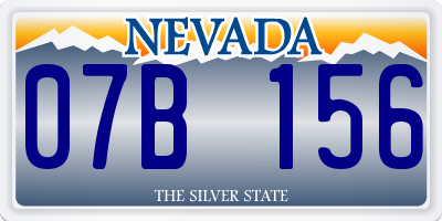NV license plate 07B156