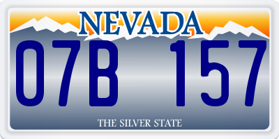 NV license plate 07B157