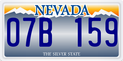 NV license plate 07B159