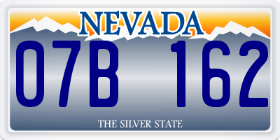 NV license plate 07B162