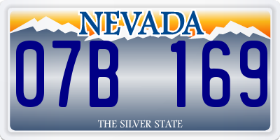 NV license plate 07B169