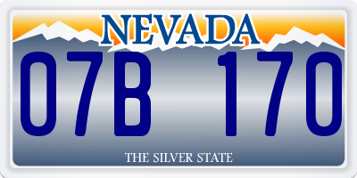 NV license plate 07B170