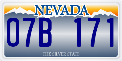 NV license plate 07B171