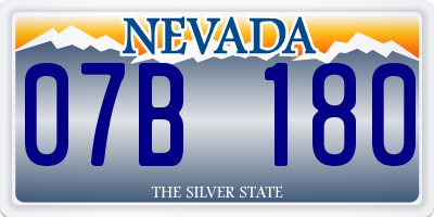 NV license plate 07B180