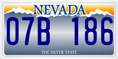 NV license plate 07B186