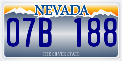 NV license plate 07B188