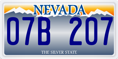 NV license plate 07B207