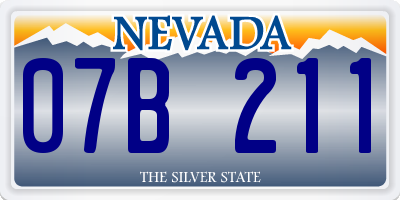 NV license plate 07B211