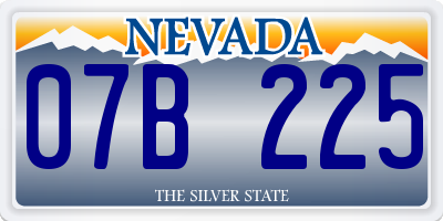 NV license plate 07B225