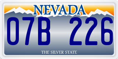 NV license plate 07B226