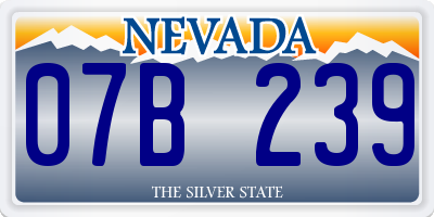 NV license plate 07B239