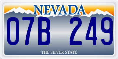 NV license plate 07B249