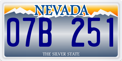 NV license plate 07B251