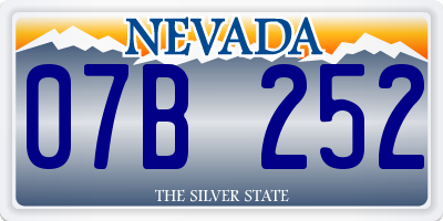 NV license plate 07B252