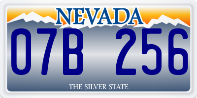 NV license plate 07B256