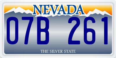 NV license plate 07B261