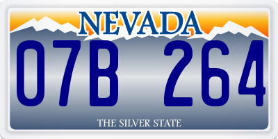 NV license plate 07B264