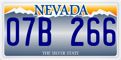 NV license plate 07B266