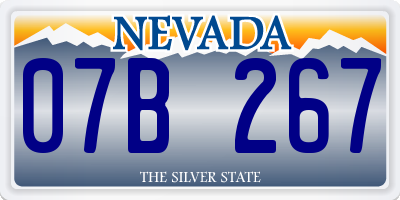 NV license plate 07B267