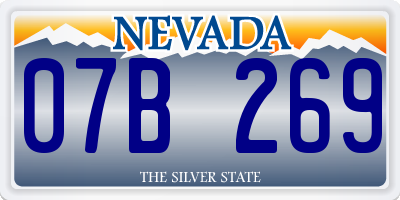 NV license plate 07B269