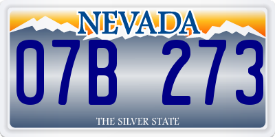 NV license plate 07B273