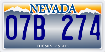 NV license plate 07B274