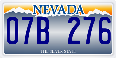 NV license plate 07B276