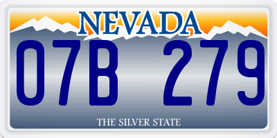 NV license plate 07B279