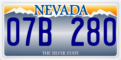 NV license plate 07B280
