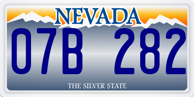NV license plate 07B282
