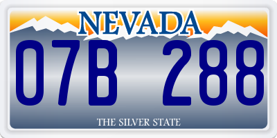 NV license plate 07B288
