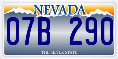 NV license plate 07B290