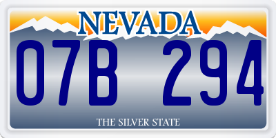 NV license plate 07B294