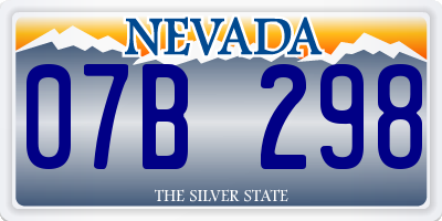 NV license plate 07B298