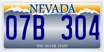 NV license plate 07B304