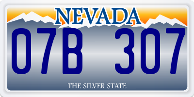 NV license plate 07B307