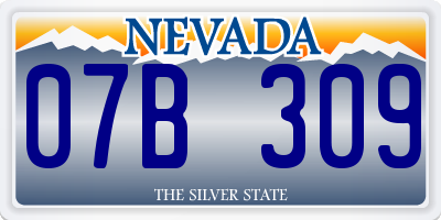 NV license plate 07B309