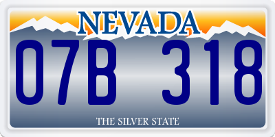 NV license plate 07B318