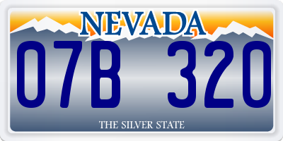 NV license plate 07B320