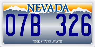 NV license plate 07B326
