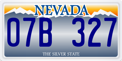 NV license plate 07B327