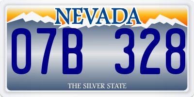 NV license plate 07B328