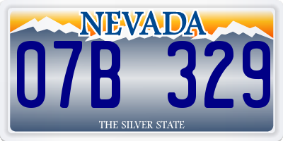 NV license plate 07B329