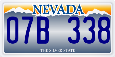 NV license plate 07B338