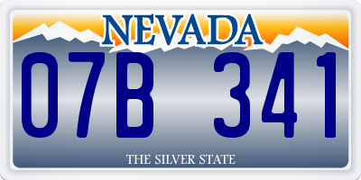 NV license plate 07B341