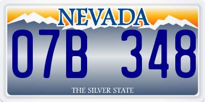 NV license plate 07B348