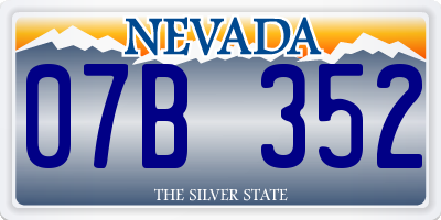 NV license plate 07B352